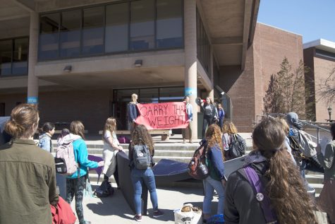 Mattresses carried to protest sexual assault