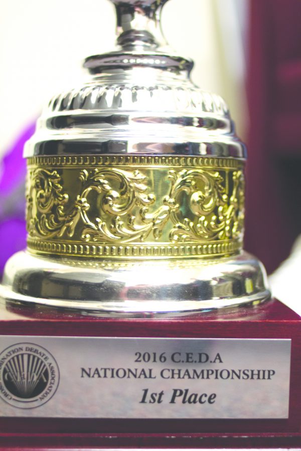 The trophy for the Cross examination debate association
National debate competition.
