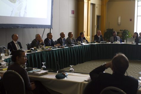 UVM board of trustees joint educational & institutional resources and budget, finance & investment committees meet to announce new multipurpose center.