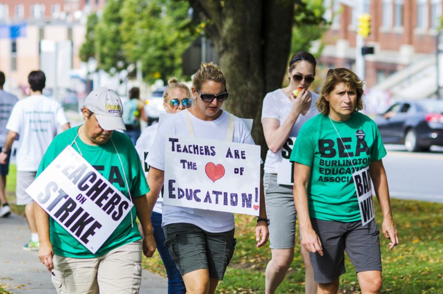 Burlington teachers strike and garner UVM support