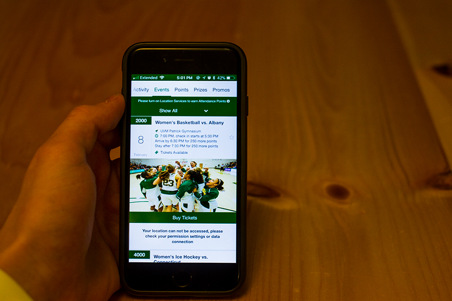The Cat Pride Club app allows UVM athletics fans to see upcoming games, buy tickets and win points to buy merchandise. UVM athletics hopes the app will increase attendance.
