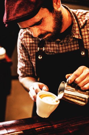 Local baristas create latte art