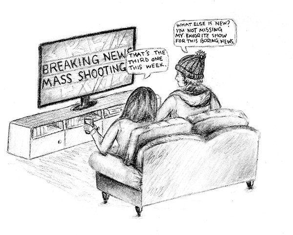 Desensitized  to shootings