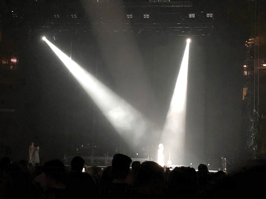 Lorde performs the song Buzzcut Season at her Melodrama World Tour show, April 3 at TD Garden. She has brought Khalid, Tove Styrke, Mitski and Run The Jewels for her opening acts on her seventy city tour across Europe and North America.