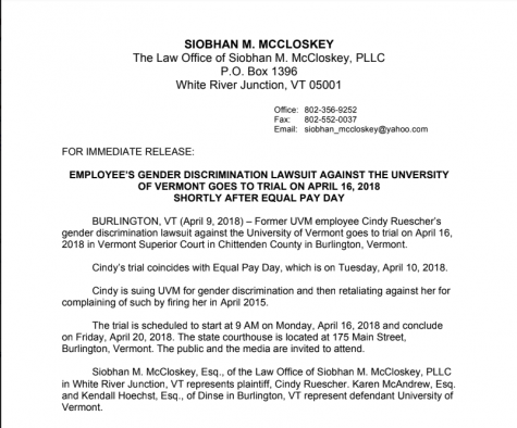 Former UVM employee suing for gender discrimination