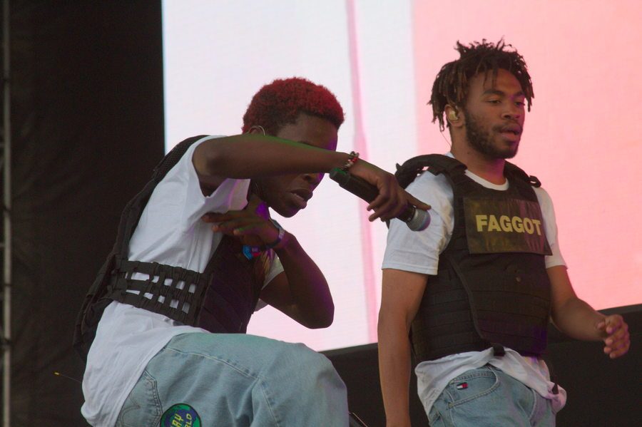 Brockhampton performs on the Delta Blue Stage on Saturday.