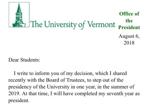 UVM President to resign