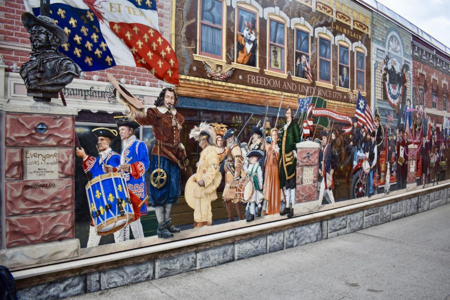 The mural in question, Everyone Loves a Parade by Pierre Hardy