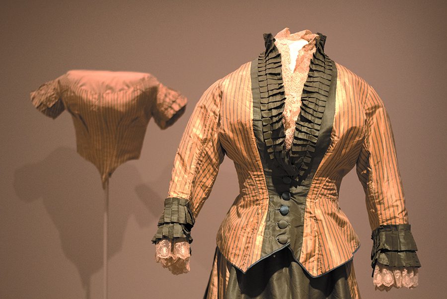 The Fleming Museum’s new exhibit, “The Impossible Ideal: Victorian Fashion and Femininity,” which opened Sept. 21, shows off dresses and other memorabilia from the Victorian era.
