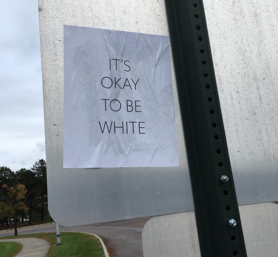 Its+okay+to+be+white+posters+return+to+campus