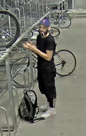 Security footage of Alex Breeyear, one of the suspects in the bike robbery. 