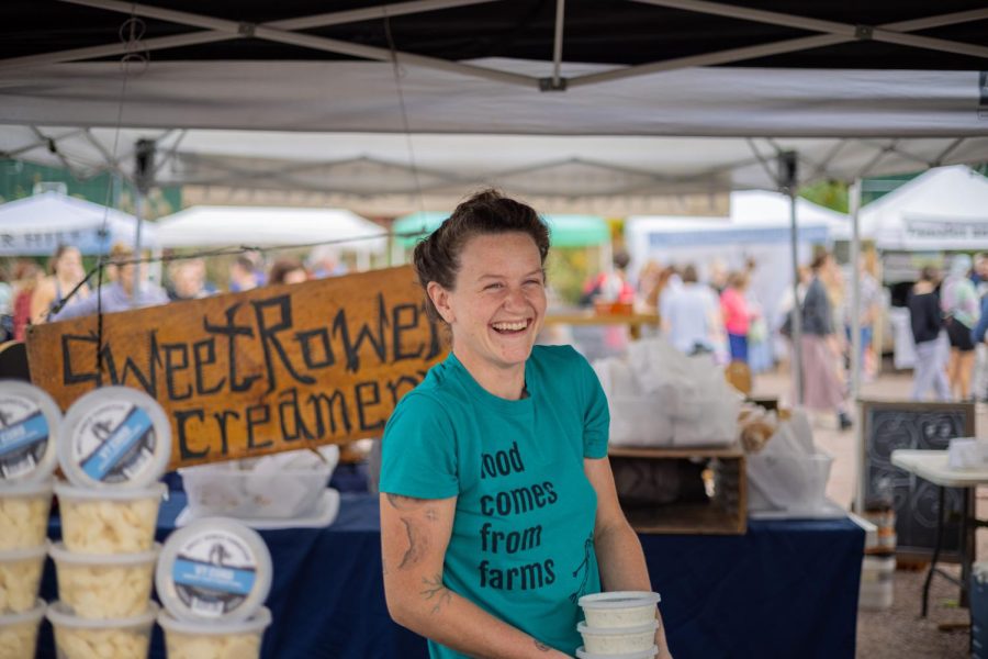 Sweet Rowen Farmstead sells their products at the market Oct. 16.

