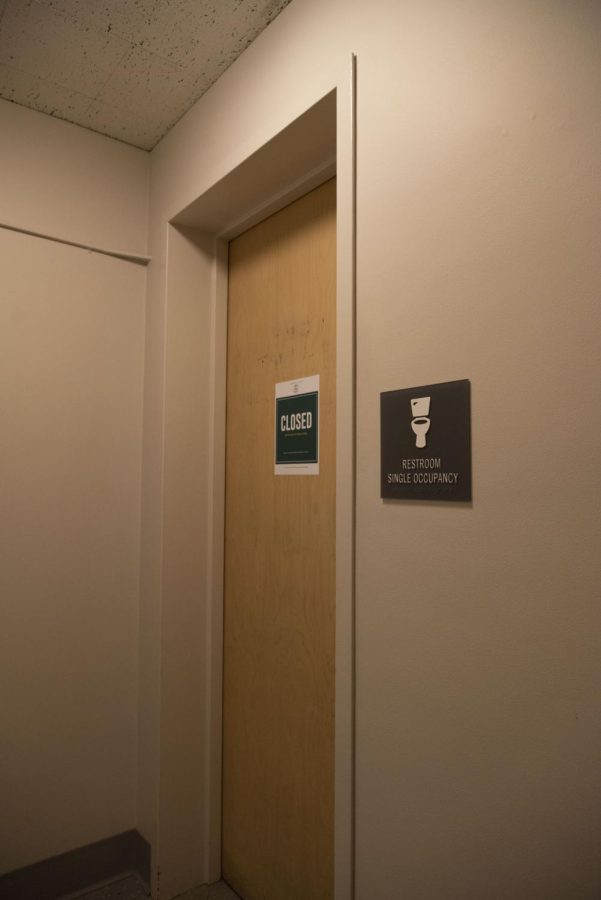 Due to concerns of COVID-19 transmission, the private bathroom in the basement of Howe is locked.

