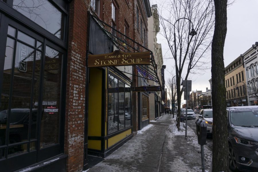 Zabby & Elf's Stone Soup sits at 211 College St. on a cold evening on Jan. 22.
