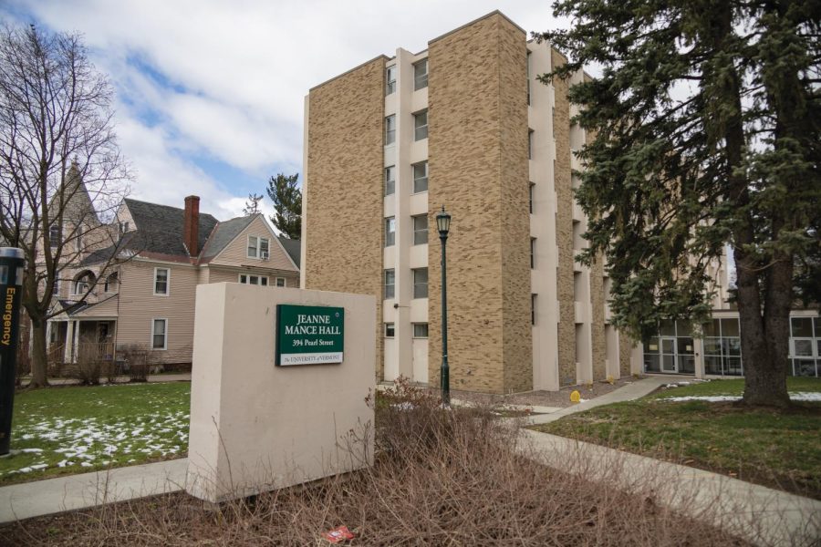 Jeanne Mance Hall April 20. The residence hall will no longer serve as COVID-19 quarantine housing as of the 2022-2023 school year. 