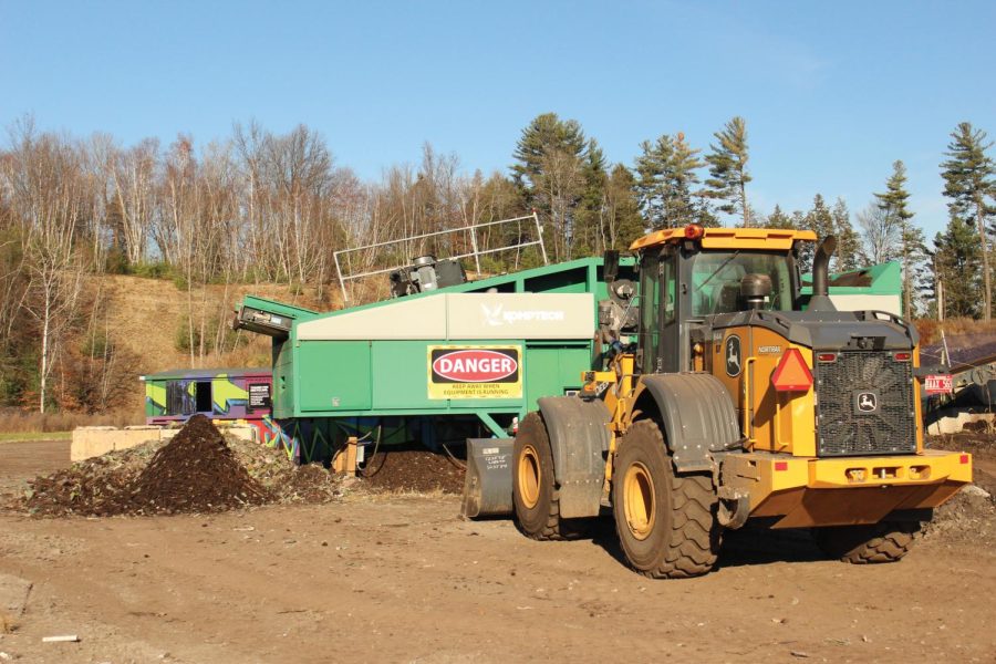 Green Mountain Compost processes compost at their facility in Williston Nov. 3. UVM Dining Halls and Residence Halls send their food waste to the company.  