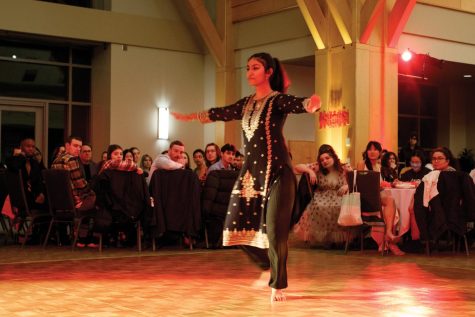 Annika Larthrop’s solo dance during the Lunar New Year celebration hosted by Asian Student Union Jan. 21.
