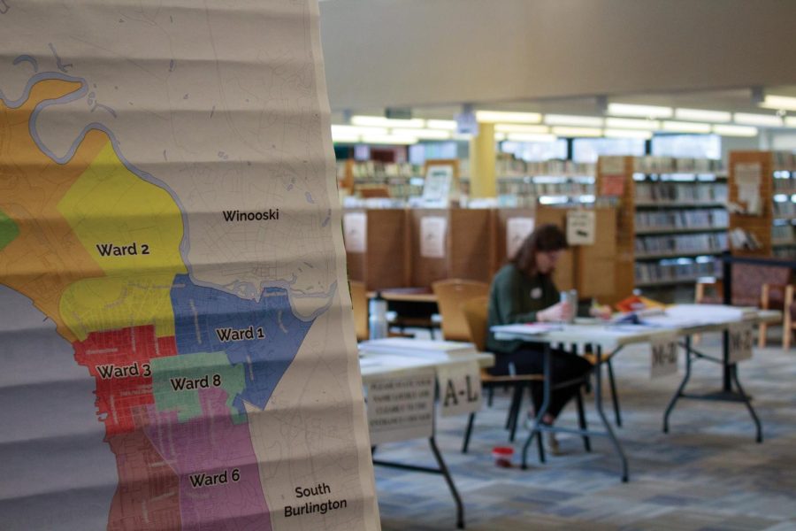  The Fletcher Free Library on College Street, where Ward 8 voting was held March 7. Ward 8 is where parts of Athletic and Redstone campus residents vote.