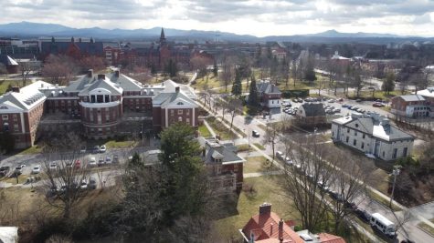 The Waterman Building (left) and UVM Hillels building (right).