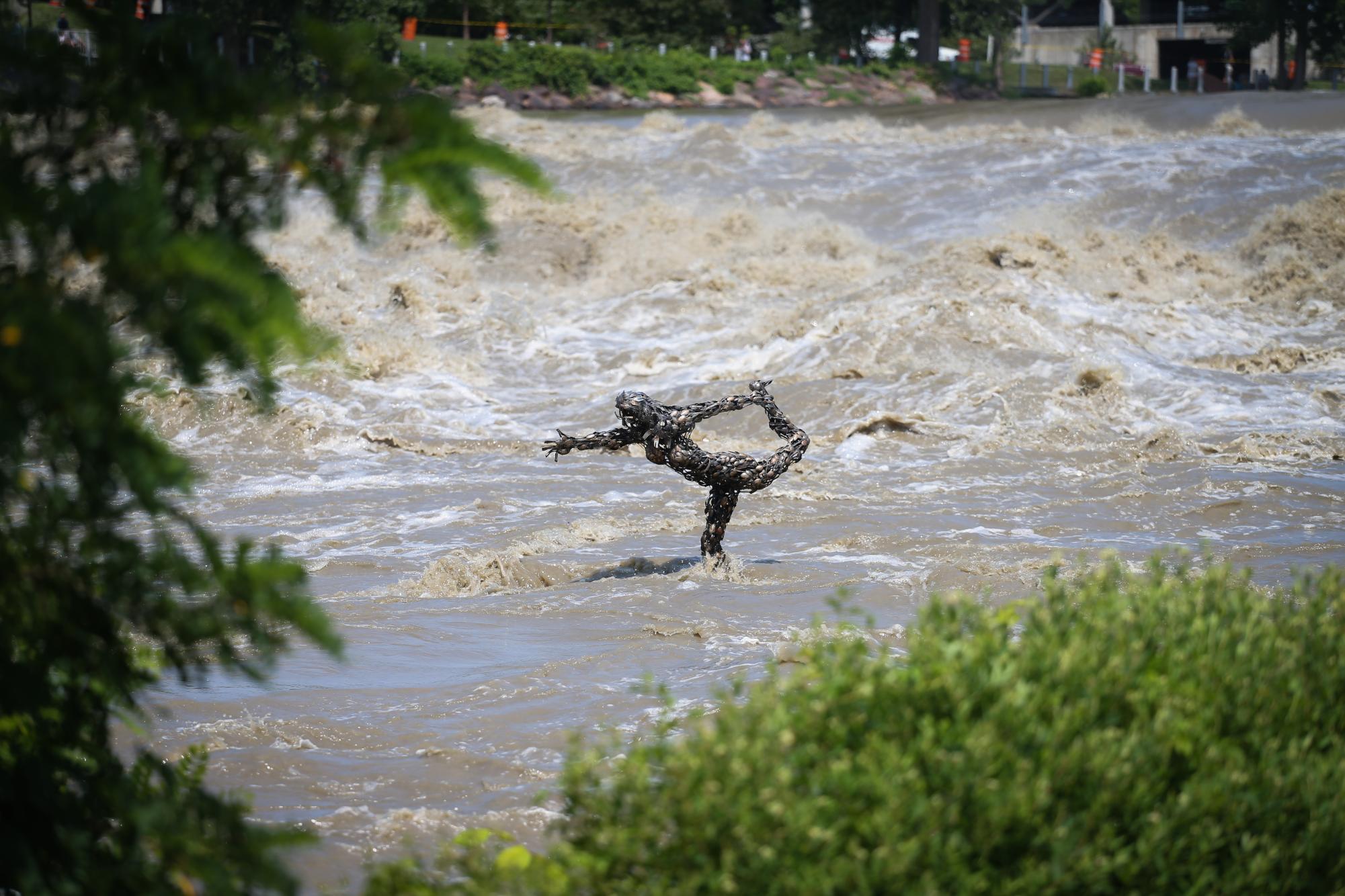 Winooski River flooding by Chace Mill July 11.