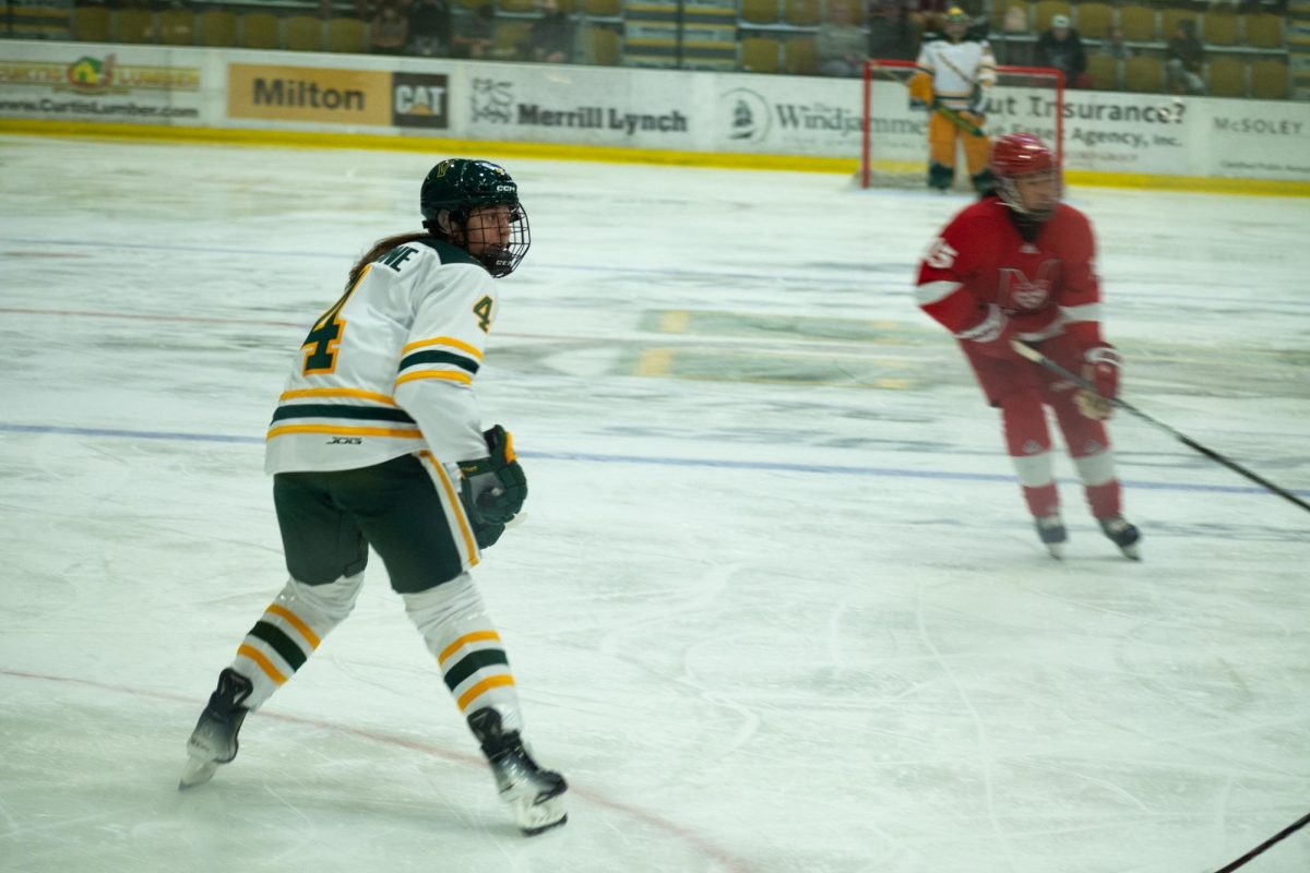 UVM women’s ice hockey wins 6-0 against McGill their first game at Gutterson Fieldhouse of the season.