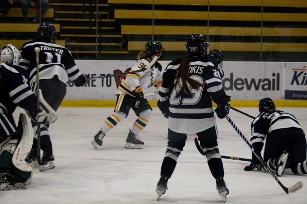 UVM women’s ice hockey wins 6-3 against UNH on Oct. 27.
