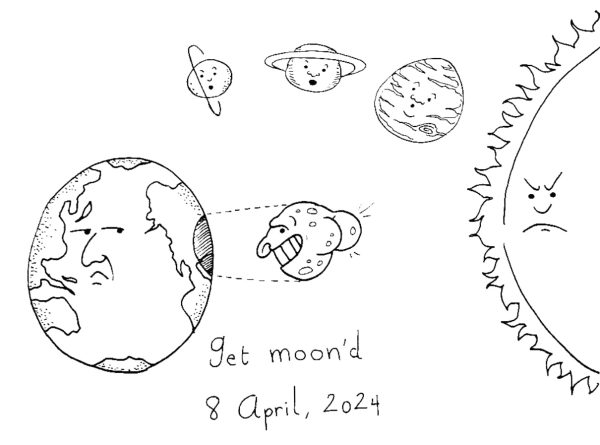 Andrew Slowmans comic featuring a cheeky total eclipse.