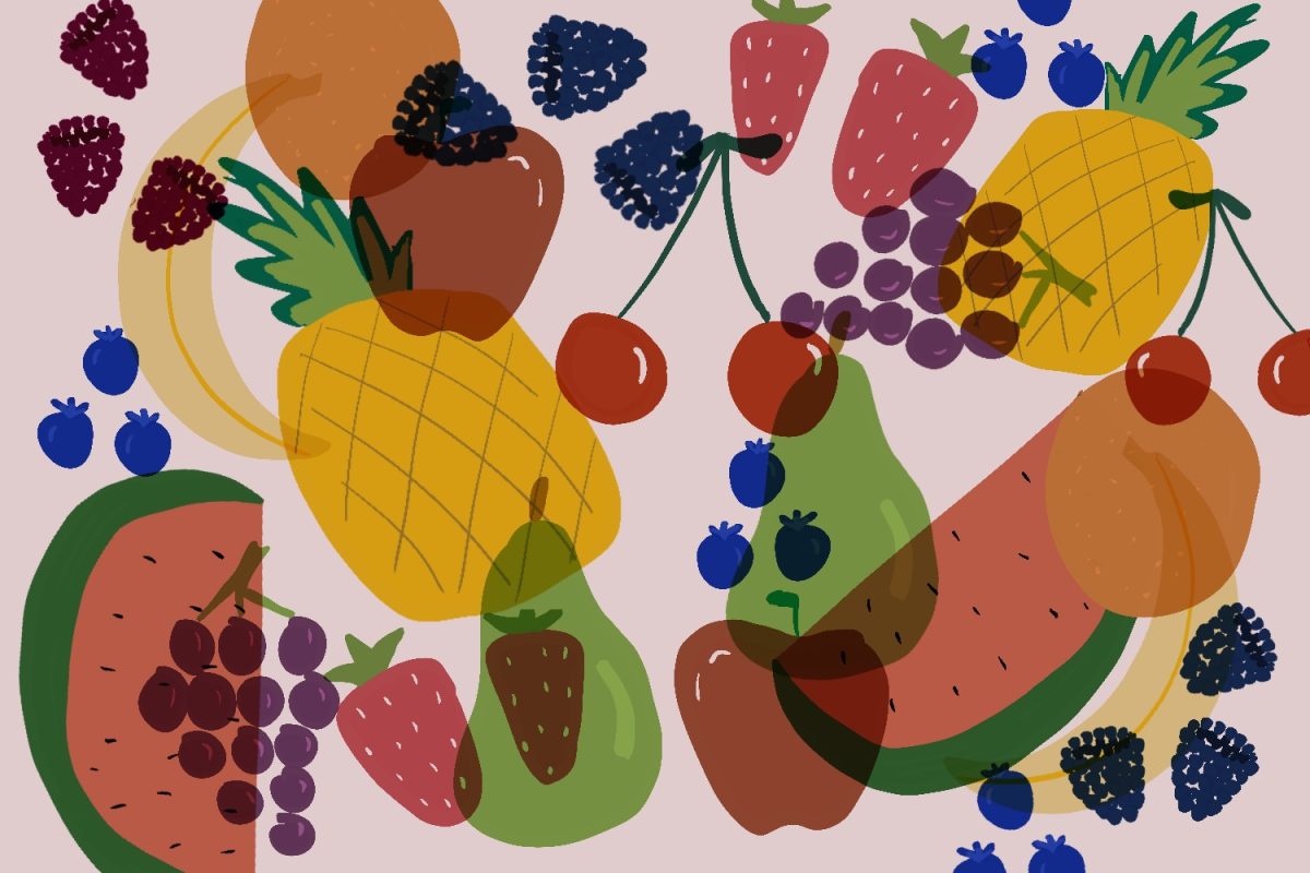 Mollys illustration for the fruit column.