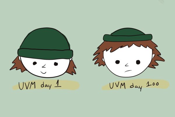 Meaghans comic about the beanie effect at UVM.