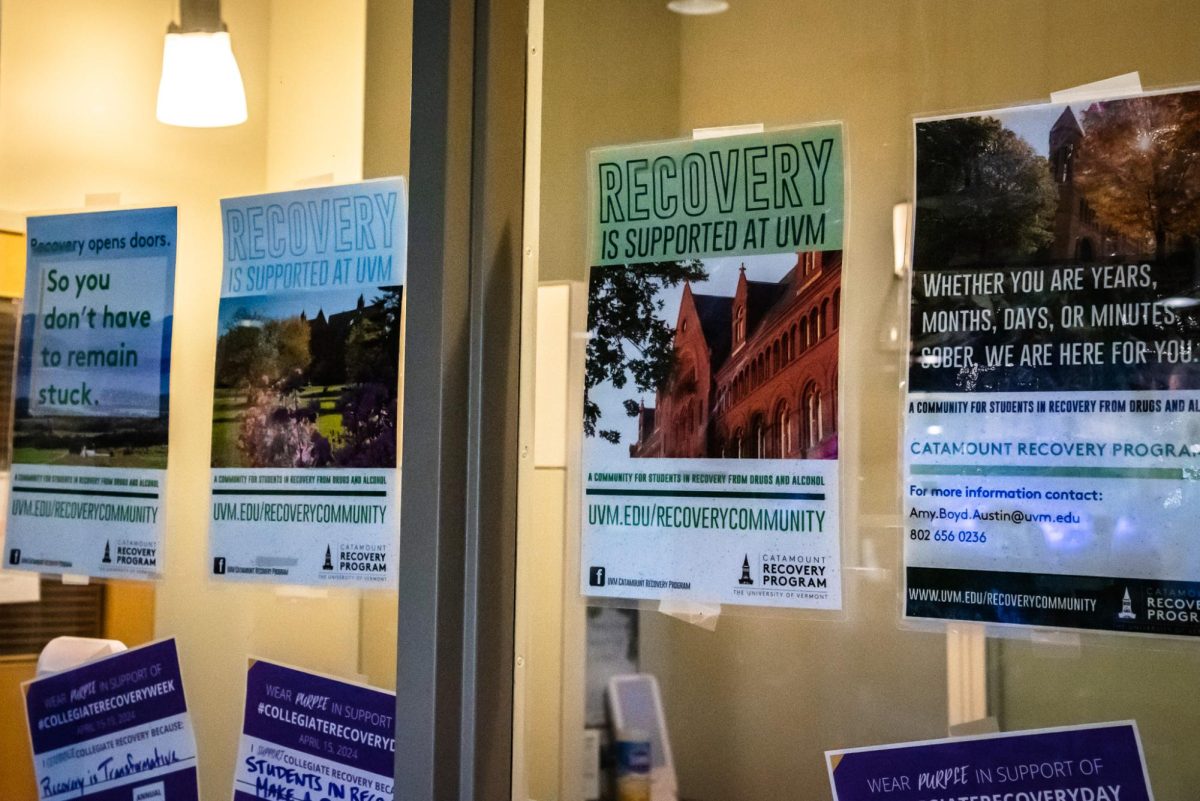Signage for the Catamount Recovery Center outside Living Well May 1. 