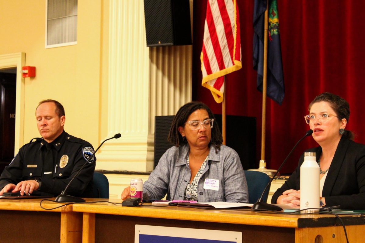 Mayor Emma Mulvaney-Stanak addresses City Hall attendees of a community safety forum Sept. 19. 