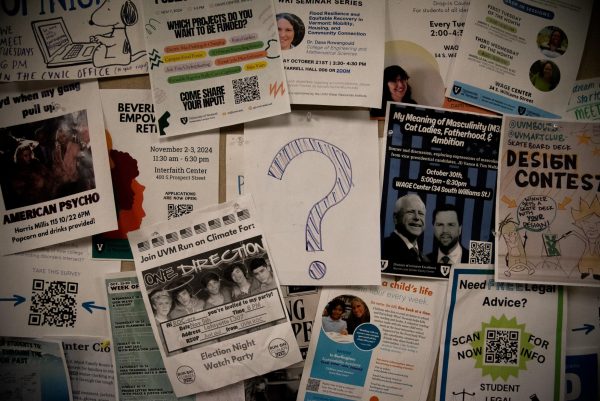 Photo Illustration: bulletin boards on campus are devoid of political groups.