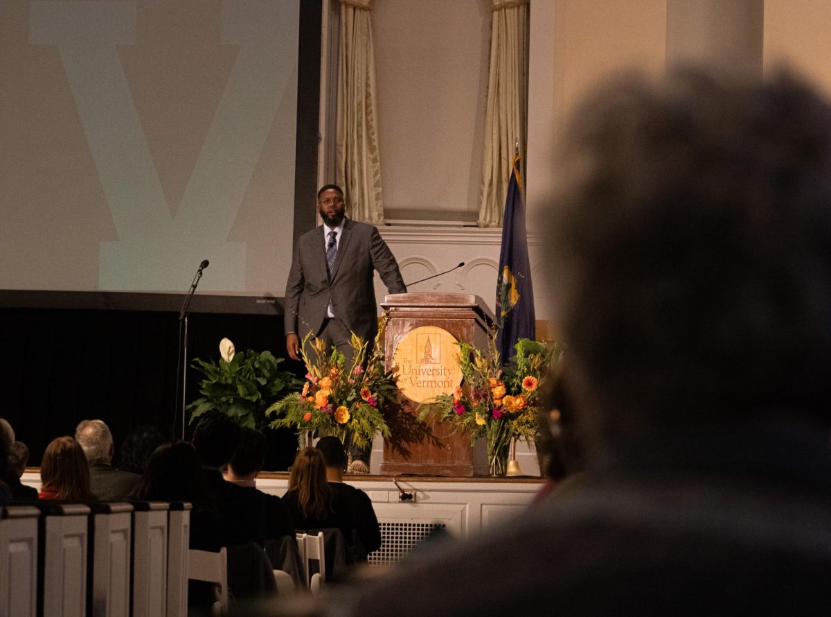 Dr. Anthony Abraham Jack addresses the audience at the Rev. Dr. Martin Luther King Jr Celebration. 
