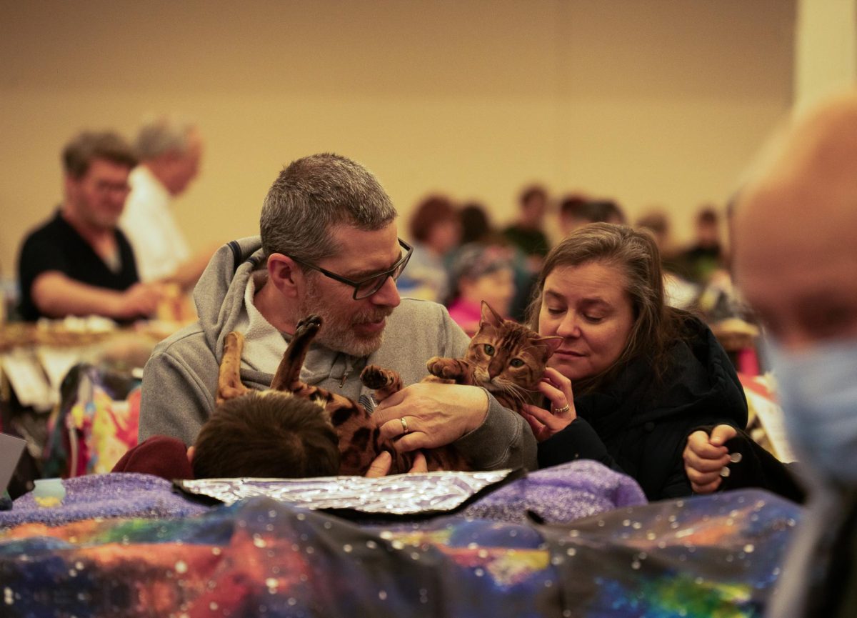 Cat being held during the show Jan. 18.