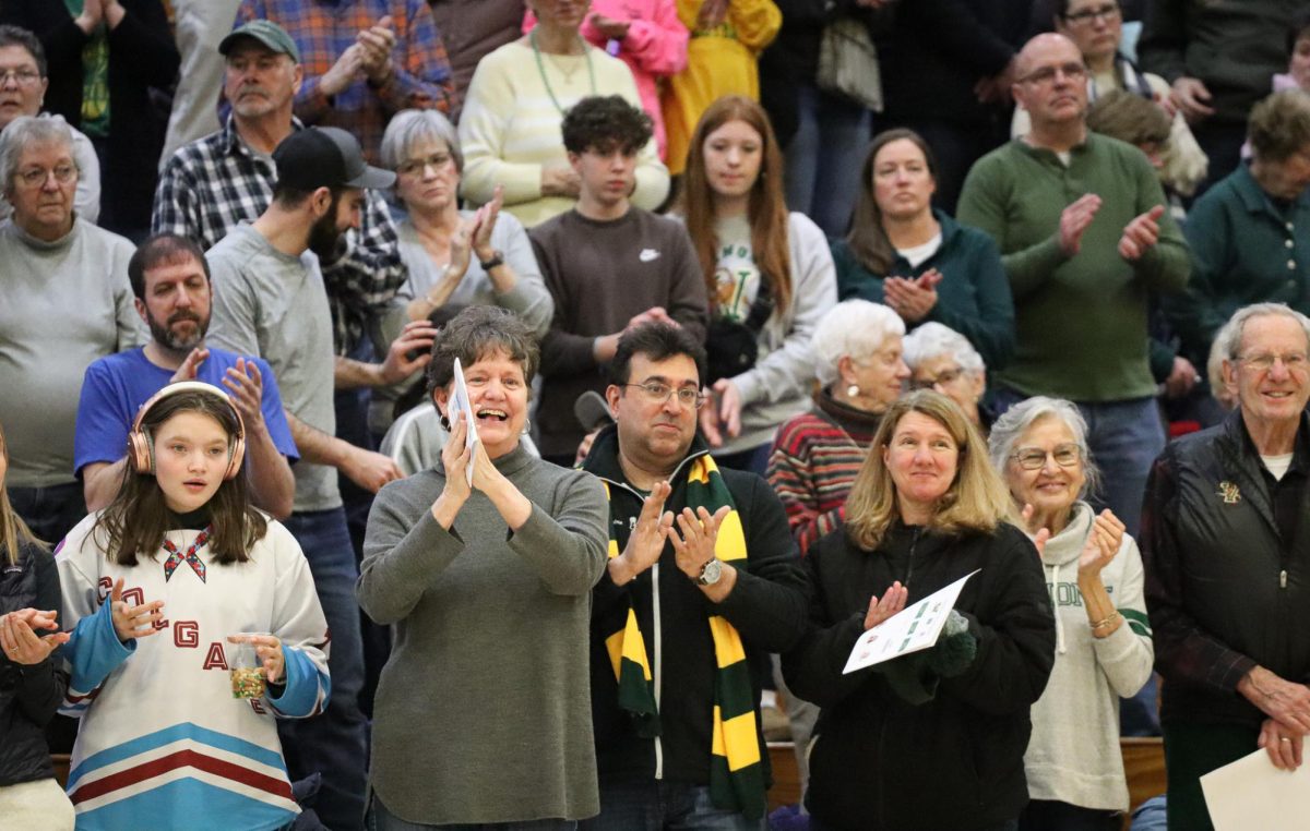 Season ticket holders watch a women’s basketball game Feb. 8.