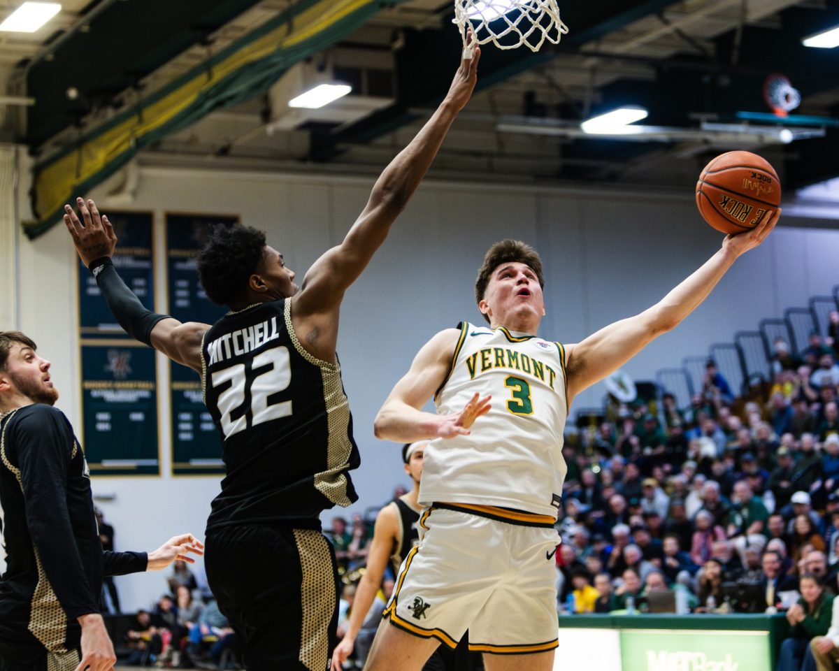 UVM men’s basketball wins 59-55 against Bryant Feb. 20.