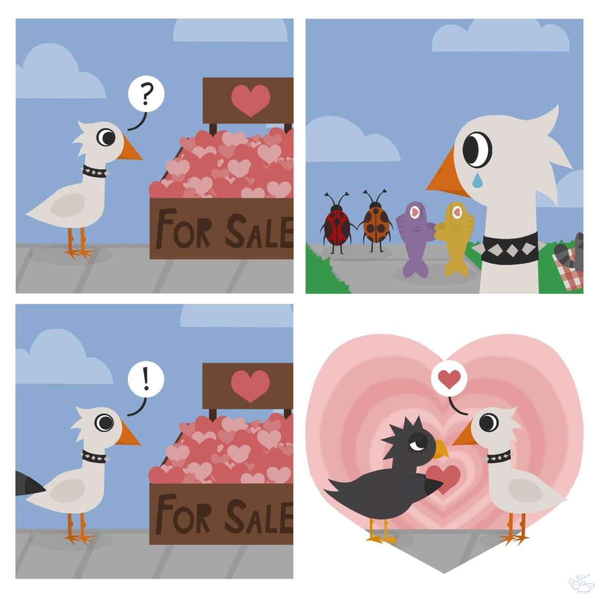 Alex's comic about a goose finding love.