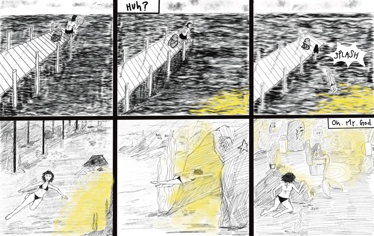 Bryn's comic featuring something unexpected found under the sea.