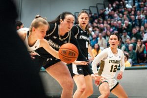 Women's basketball beats Bryant 62-45 March 10. 