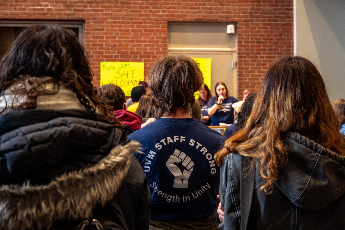 UVM Staff United Members gather Feb. 6. 

