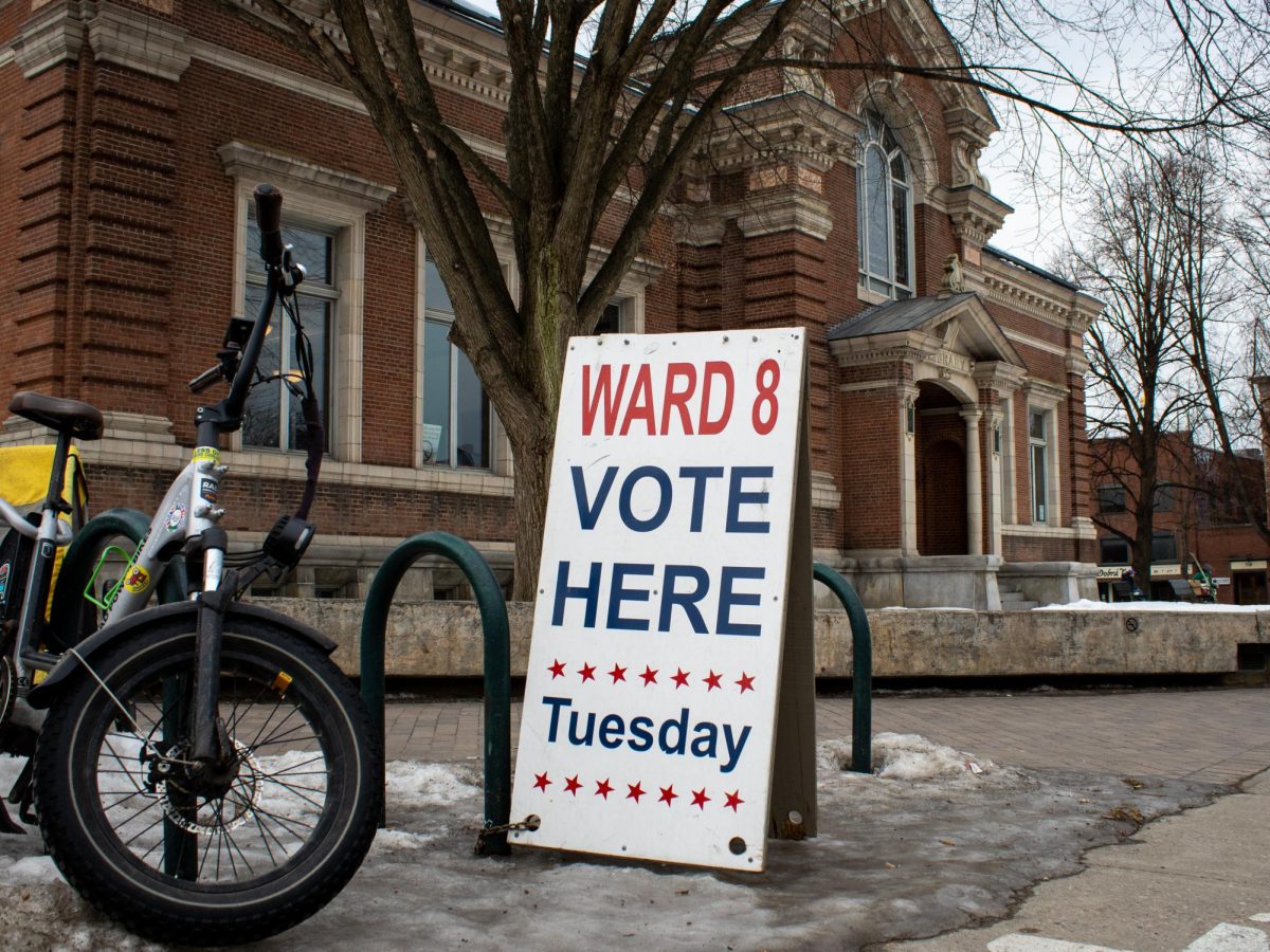 Ward 8 community members vote at the Fletcher Free Library on Town Meeting Day March 4.