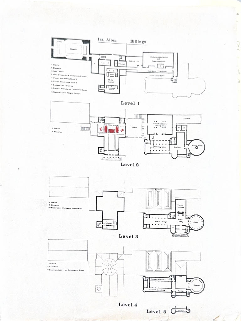 Billings Center floor plan post-renovation.