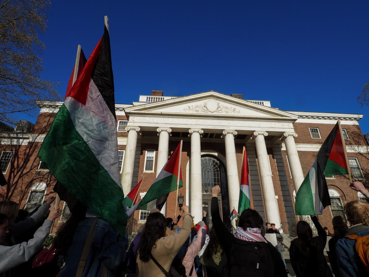 UVM students and faculty began the protest at the Waterman building April 23.