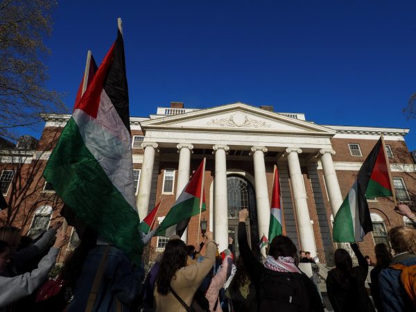 UVM students and faculty began the protest at the Waterman building April 23.