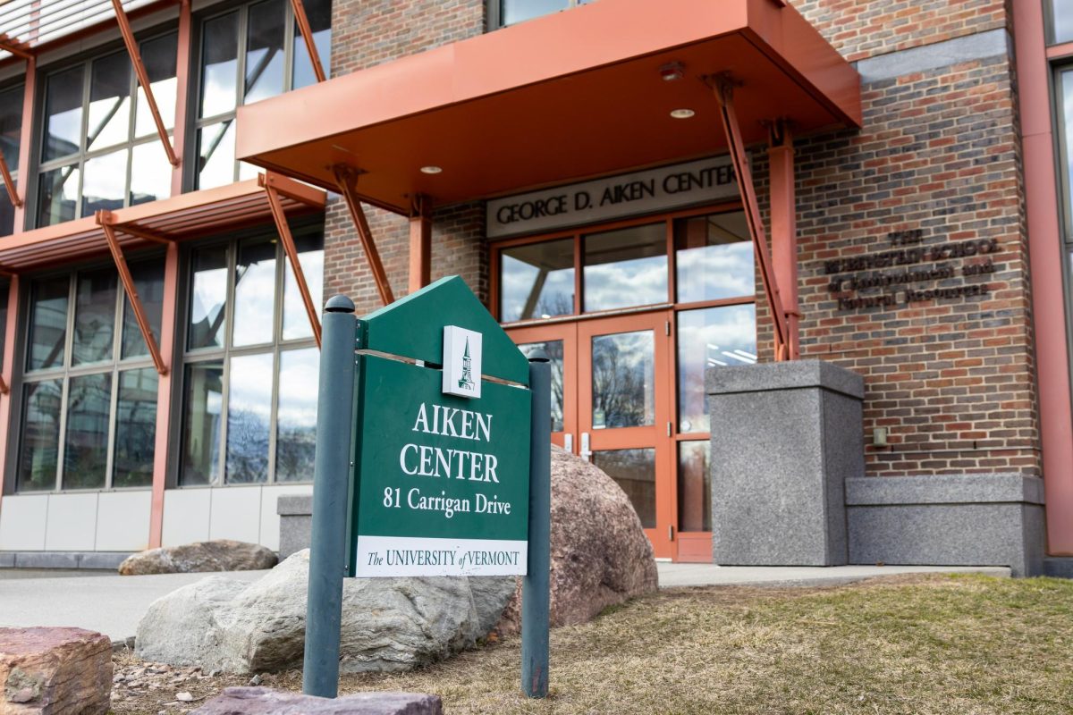 The Aiken Center is home to the Rubenstein School of Environment and Natural Resources, March 29. 