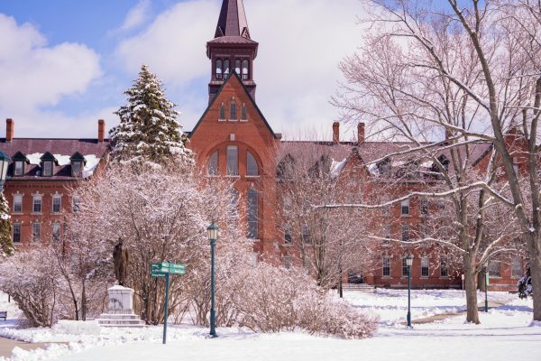 Old Mill, one of UVM’s oldest buildings and a fixture of the University’s historical architecture, March 21.