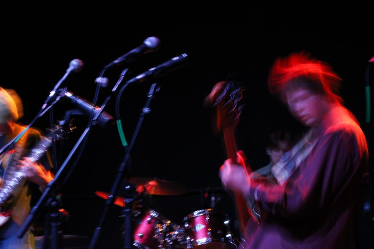 The guitarist of the punk outfit Tabarnak rocking out on stage, March 19.