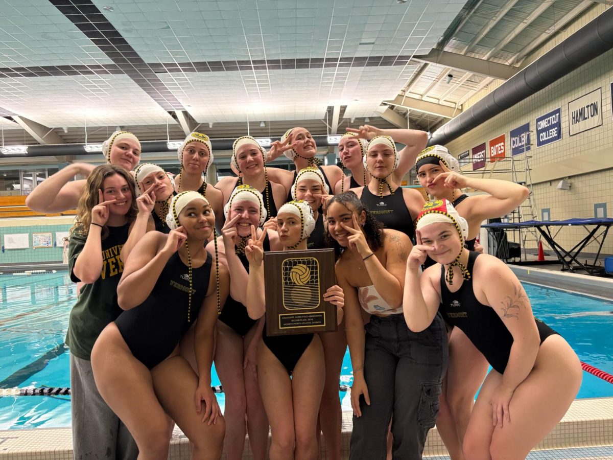 The women’s water polo club team competed in the North Atlantic Division Championship Tournament April 5.